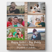 女最高のの子のパパEver Father's Day 6 photo collage フォトプラーク (正面)