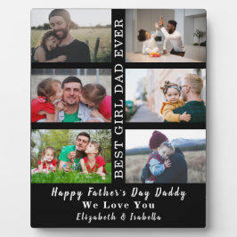 女最高のの子のパパEver Father's Day 6 photo collage フォトプラーク