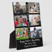 女最高のの子のパパEver Father's Day 6 photo collage フォトプラーク (側面)