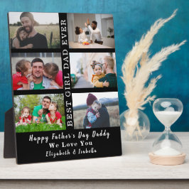 女最高のの子のパパEver Father's Day 6 photo collage フォトプラーク