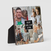 女最高のの子パパEver Father's Day 4 Photo collage フォトプラーク (正面)