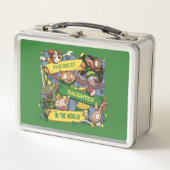 女最高の子おもしろい動物スポーツファン漫画 メタルランチボックス (正面)