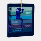 女最高の性にカスタマイズ可能なダイバー セラミックオーナメント (右)