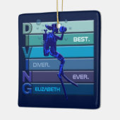 女最高の性にカスタマイズ可能なダイバー セラミックオーナメント (左)