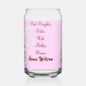 女最高の母の妻の娘を追加ネーム文字女性 ガラス缶 (裏面)