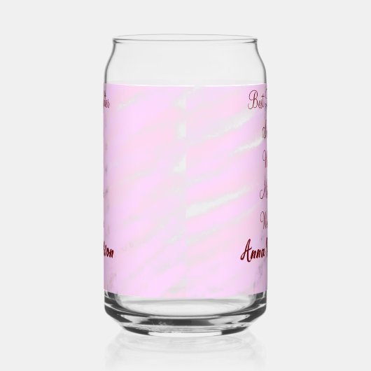 女最高の母の妻の娘を追加ネーム文字女性 ガラス缶 (左)