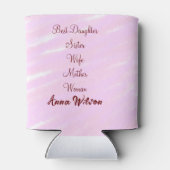 女最高の母の妻の娘を追加ネーム文字女性 缶クーラー (裏面)