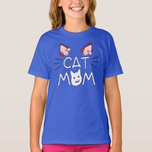 女最高の猫ママ猫ママの日 Tシャツ (正面)