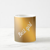 女最高の金ゴールド コーヒーマグカップ (中央)