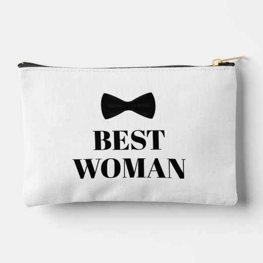 女最高の黒のタイ結婚ウスタイリッシュウ アクセサリーポーチ (裏面)