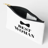 女最高の黒のタイ結婚ウスタイリッシュウ アクセサリーポーチ (見開き)