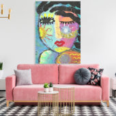 女楽しむ性の太陽の抽象芸術ポートレート キャンバスプリント (インサイチュ (リビング))