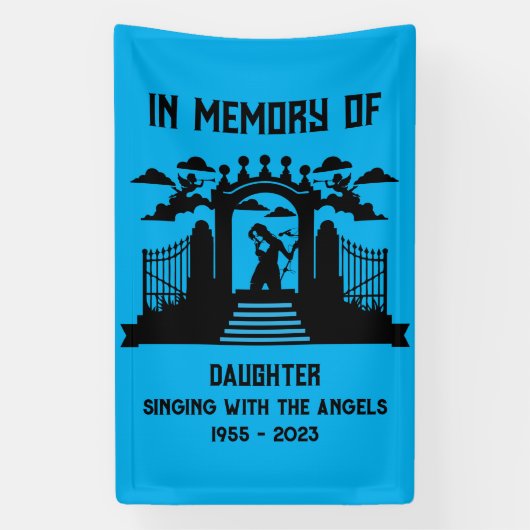 女歌手の葬儀 横断幕 (縦)