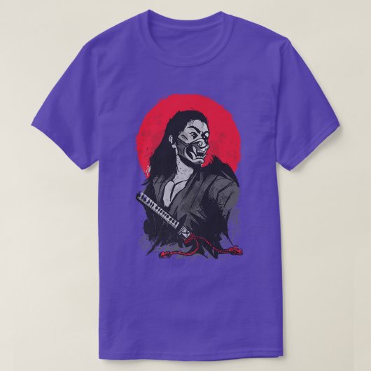 女武日本の士女武者 Tシャツ (デザイン正面)