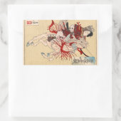 女武者判岳 長方形シール (バッグ)