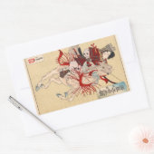 女武者判岳 長方形シール (封筒)