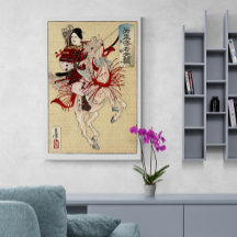 女武者 浮世絵アート