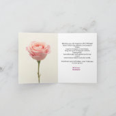 女流作家絵を描の花をフィールド誕生日 カード (内部)