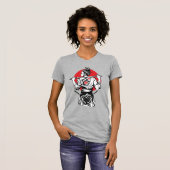 女流武士 戦士 – ドラゴン ローズ タトゥー 日本 Tシャツ (正面フル)