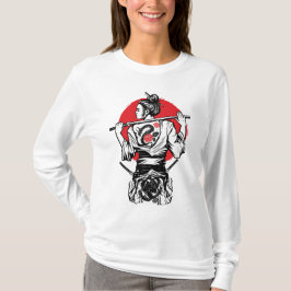 女流武士 戦士 – ドラゴン ローズ タトゥー 日本 Tシャツ