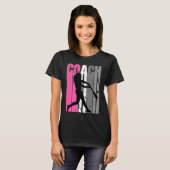 女流野球選手インストラクターソフトボール先生 Tシャツ (正面フル)