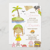 女海賊の誕生日招待状 招待状 (正面/裏面)