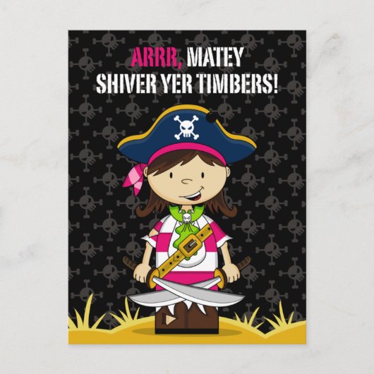 女海賊船長ポストカード ポストカード (正面)