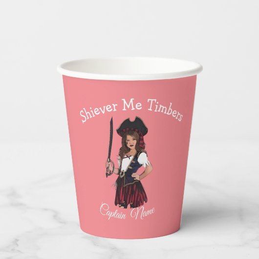 女海賊 紙コップ (裏面)