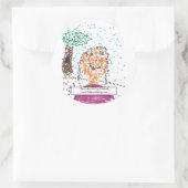 「女点々のあるの子」スタンプ ラウンドシール (バッグ)