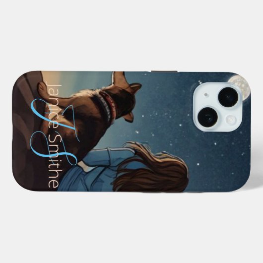 女犬モノグラム Case-Mate iPhoneケース (裏面 (横))