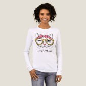 女猫ママ トライブレンドＴシャツ (正面全体)