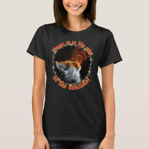 女猫Tシャツの魔法が目に入る Tシャツ