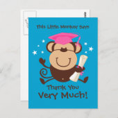 女猿大学院卒業カスタム ポストカード (正面/裏面)