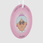 女王おばあちゃん,ママ,おばあちゃん,先生,ピンクのナース オーナメント (正面)