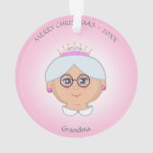 女王おばあちゃん,ママ,おばあちゃん,先生,ピンクのナース オーナメント (裏面)