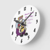 女王おもしろい蜂のデザイン ラウンド壁時計 (傾斜)