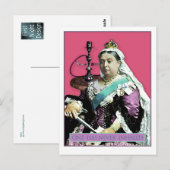 女王および水ぎせる ポストカード (正面/裏面)