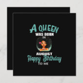 女王が女王の贈生まれり物を威厳がある誕生日 招待状 (正面/裏面)