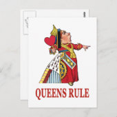 女王が女王ハートを宣言する ポストカード (正面/裏面)