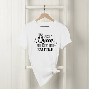 女王が帝国を築く ホワイト レディース Tシャツ