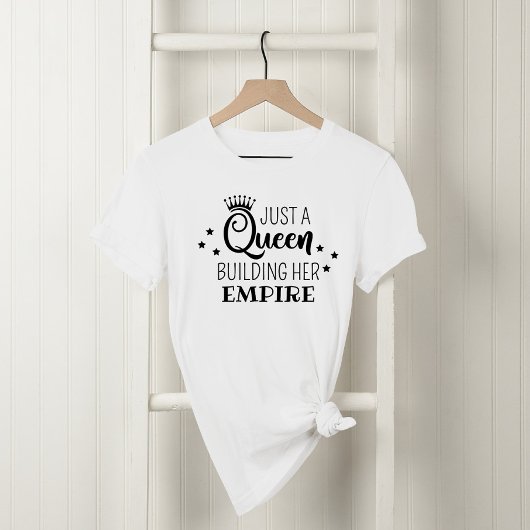 女王が帝国を築く ホワイト レディース Tシャツ