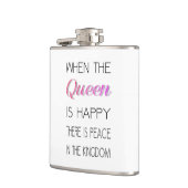 女王が幸せな-おもしろいとき引用して下さい フラスク (左)