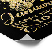 女王が生まれ一月にハッピーバースデーした ポスター (角)