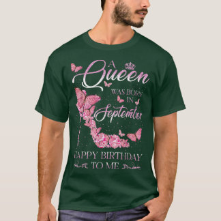 女王が生まれ九月のハッピーバースデーに入った Tシャツ