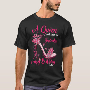 女王が生まれ九月のハッピーバースデーに入った Tシャツ