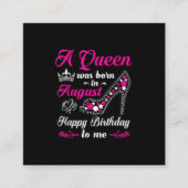 女王が生まれ誕生日に威厳があるいた スクエア名刺 (正面)