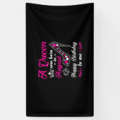 女王が生まれ誕生日に威厳があるいた 横断幕 (縦)