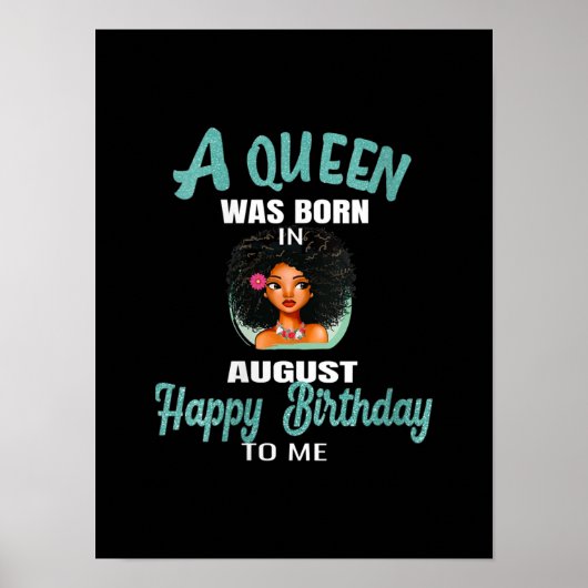 女王が贈り物生まれの中に入った威厳がある誕生日 ポスター (正面)