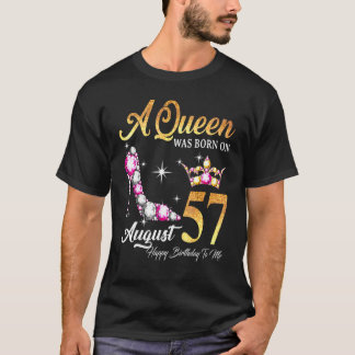 女王が57生まれの威厳があるハッピーバースデーに入った Tシャツ