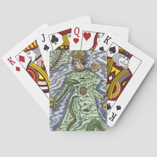 女王としてヨーロッパ、1588年 トランプ (裏面)